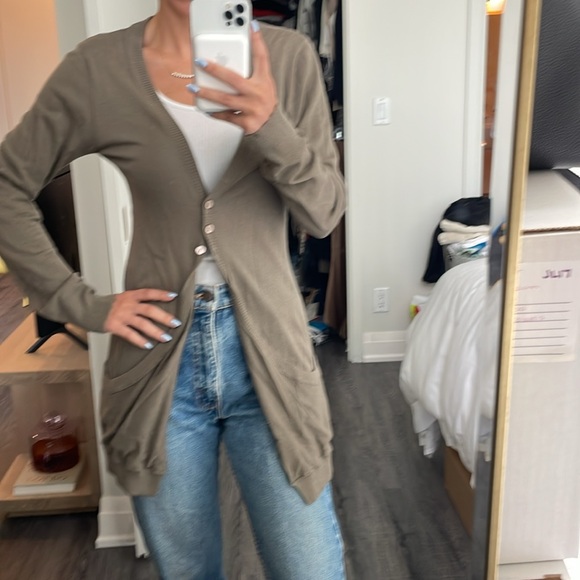 Autumn Cashmere Long Cardigan, Size S - Picture 2 of 5